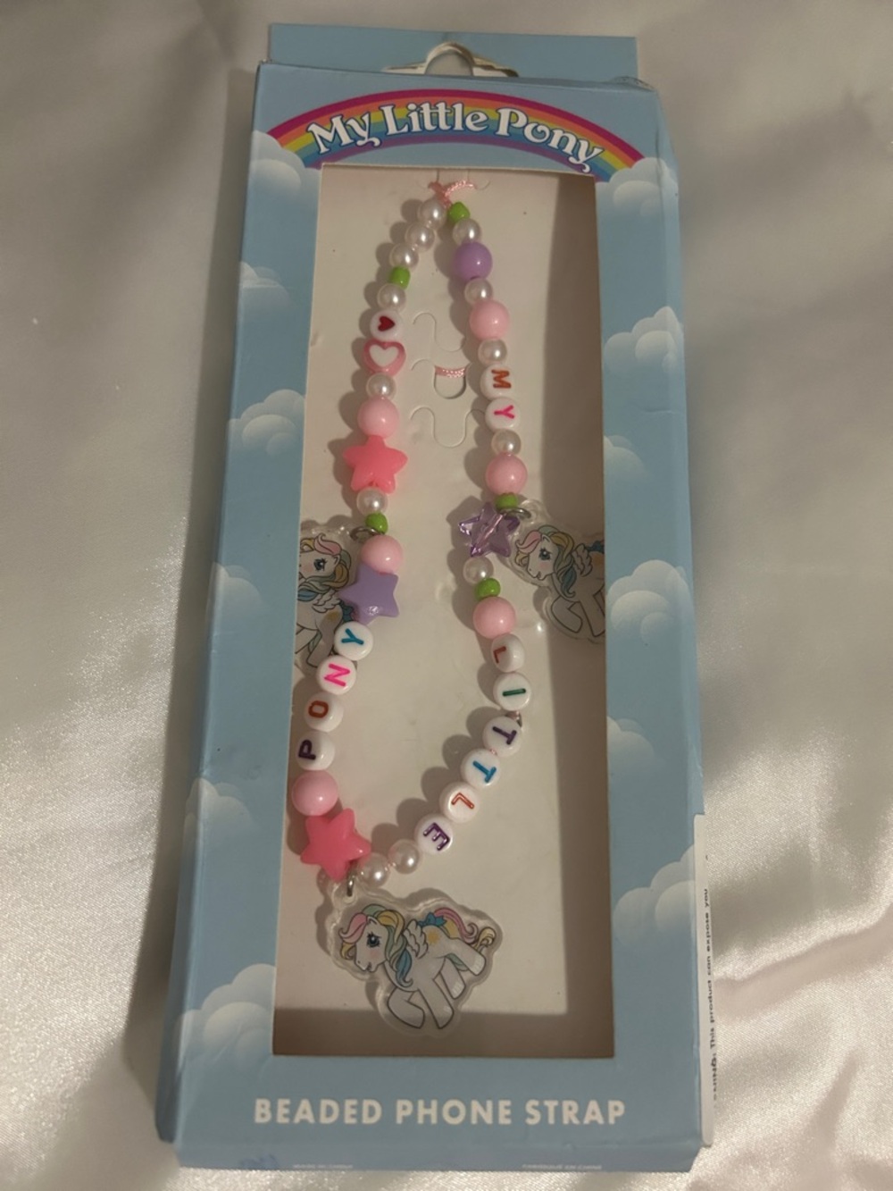 NWT My Little Pony Beaded Phone Strap Accessory NEW! Pegasus Charms